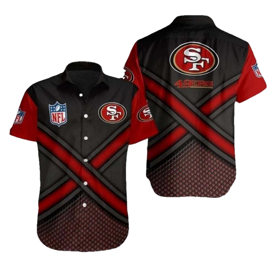 Monochrome Momentum 49ers Striking Contrast Hawaiian Shirt - Moonbestprint