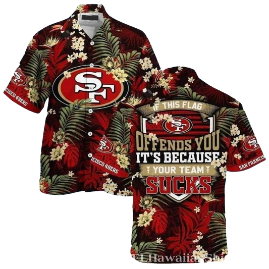 If This Flag Offends 49ers Fandom Pride Hawaiian Shirt - Moonbestprint