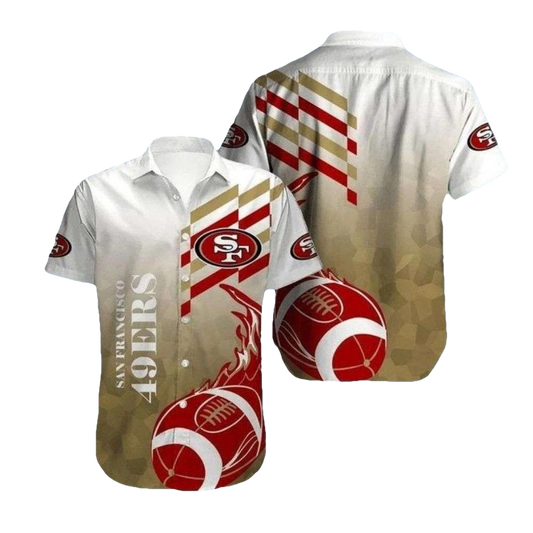 Geometric Game Day San Francisco 49ers Hawaiian Shirt - Moonbestprint