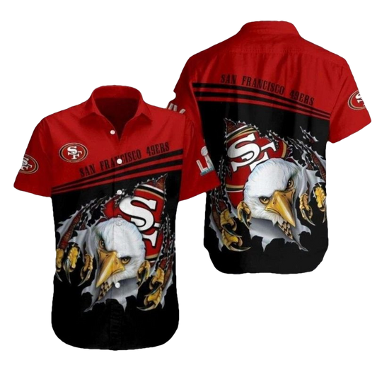 Eagle Eye 49ers Predator's Gaze Hawaiian Shirt - Moonbestprint