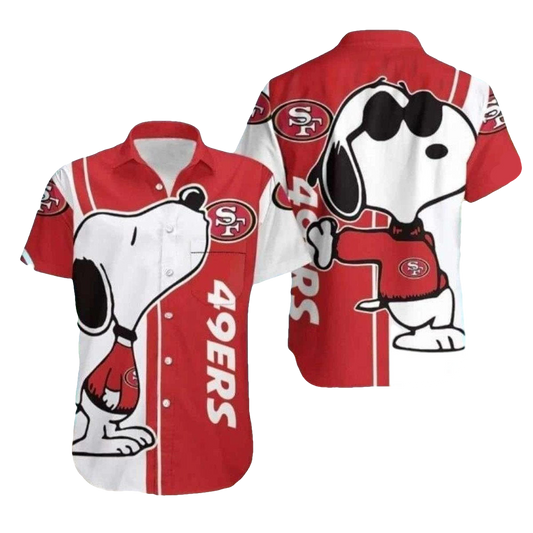 Cute Snoopy Graphics San Francisco 49ers Hawaiian Shirt - Moonbestprint
