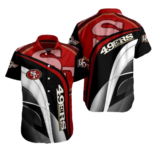 Abstract Aero San Francisco 49ers Hawaiian Shirt - Moonbestprint