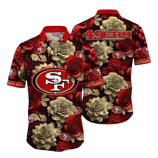 9Ers Burgundy Blooms Pride Hawaiian Shirt - Moonbestprint