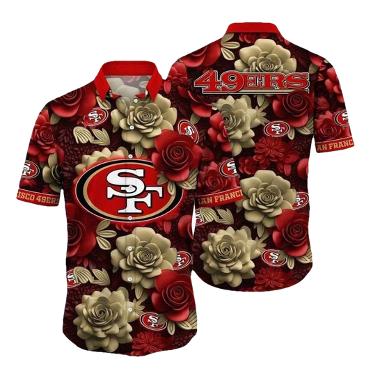 9Ers Burgundy Blooms Pride Hawaiian Shirt - Moonbestprint