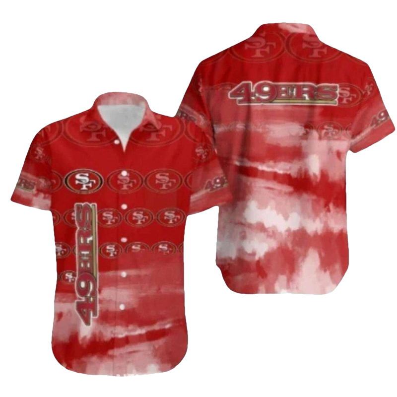 49ers Red Cloud Featuring Bold Hawaiian Shirt - Moonbestprint