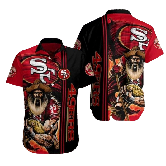 49ers Prospector Mascot Vintage Hawaiian Shirt - Moonbestprint