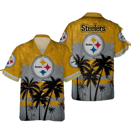 Pittsburgh Steelers Vintage Floral New Summer 2025 Hawaiian Shirt - Moonbestprint