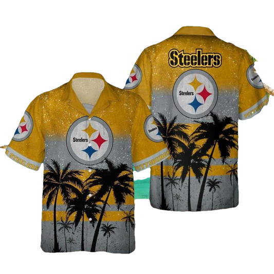 Pittsburgh Steelers Vintage Floral New Summer 2025 Hawaiian Shirt - Moonbestprint