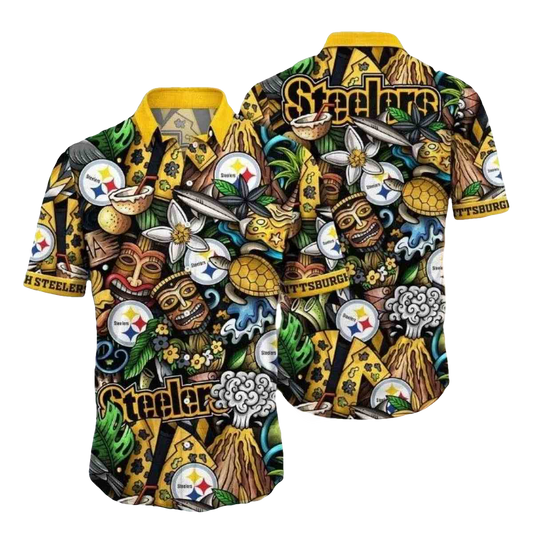 Pittsburgh Steelers Surf And Turf Tailgate Hawaiian Shirt - Moonbestprint