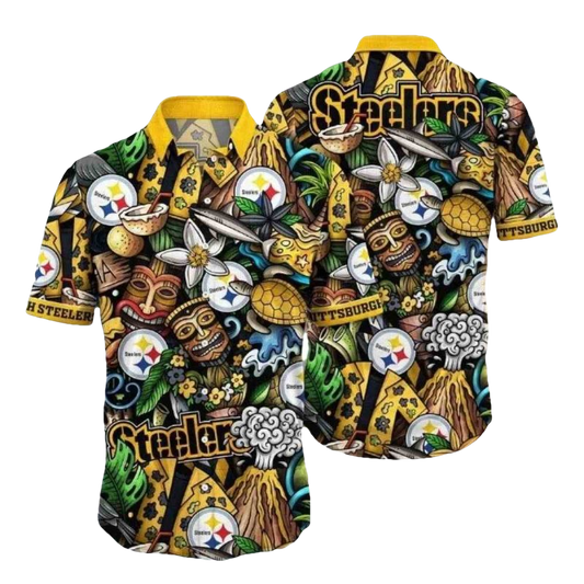 Pittsburgh Steelers Surf And Turf Tailgate Hawaiian Shirt - Moonbestprint
