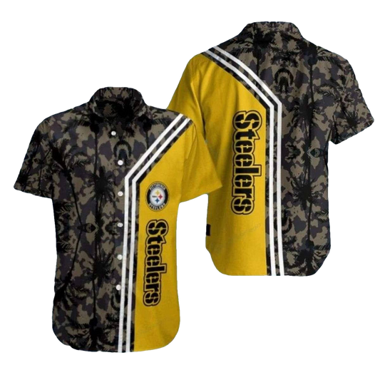 Pittsburgh Steelers Stealth Mode Camo Hawaiian Shirt - Moonbestprint