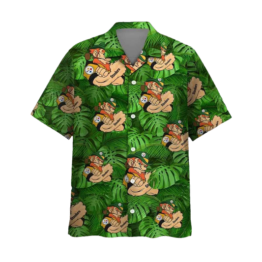 Pittsburgh Steelers Leprechaun St. Patricks Day Hawaiian Shirt - Moonbestprint