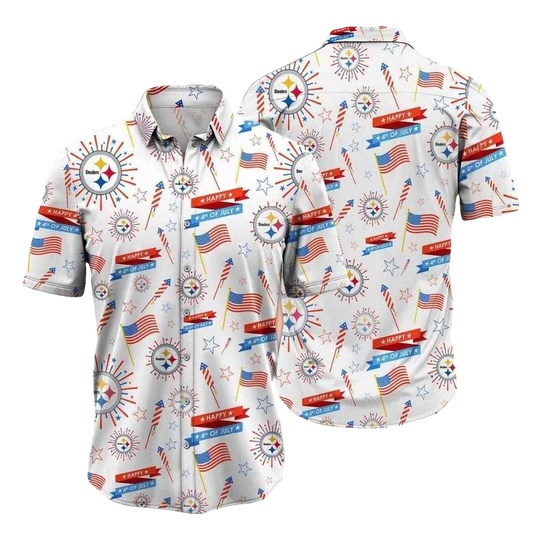 Pittsburgh Steelers Independence Day Fireworks Hawaiian Shirt - Moonbestprint