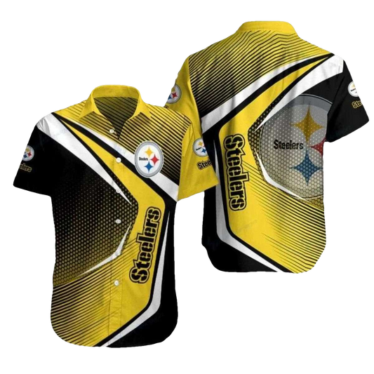 Pittsburgh Steelers Dynamic Play Gold Rush Hawaiian Shirt - Moonbestprint