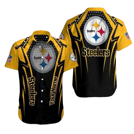 Pittsburgh Steelers Dynamic Play Abstract Art Hawaiian Shirt - Moonbestprint