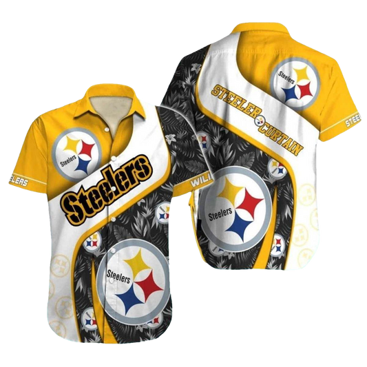 Pittsburgh Steelers Curtain Hawaiian Shirt - Moonbestprint