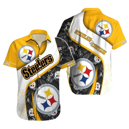 Pittsburgh Steelers Curtain Hawaiian Shirt - Moonbestprint
