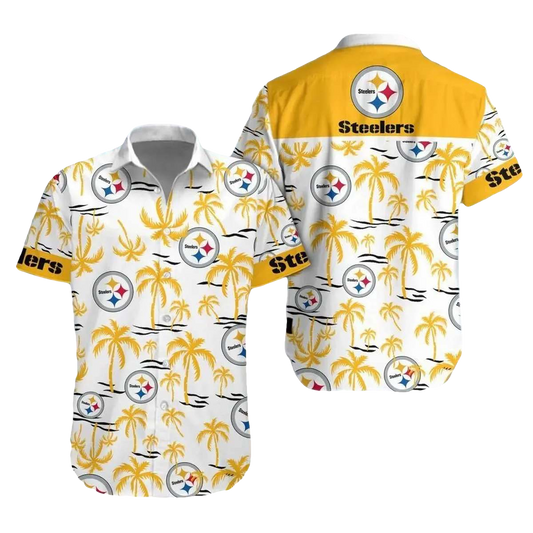 Pittsburgh Steelers Coconut Logo Beach Hawaiian Shirt - Moonbestprint