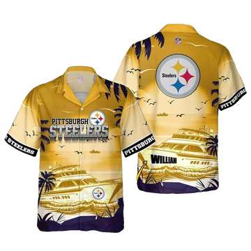 Personalized Pittsburgh Steelers Yacht Cruising Special Hawaiian Shirt - Moonbestprint