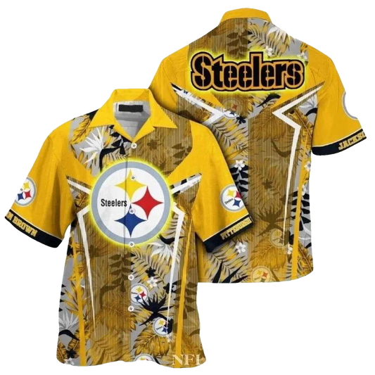 Personalized Pittsburgh Steelers Sunshine Safari Wildlife Hawaiian Shirt - Moonbestprint