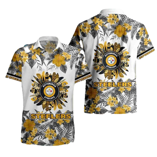 Personalized Pittsburgh Steelers Summer Flower 2025 Hawaiian Shirt - Moonbestprint