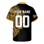 Personalized Pittsburgh Steelers Polynesian Tattoo Design Hawaiian Shirt - Moonbestprint