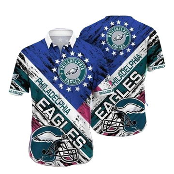 Star Spangled Fly Philadelphia Eagles Fly Hawaiian Shirt - Moonbestprint