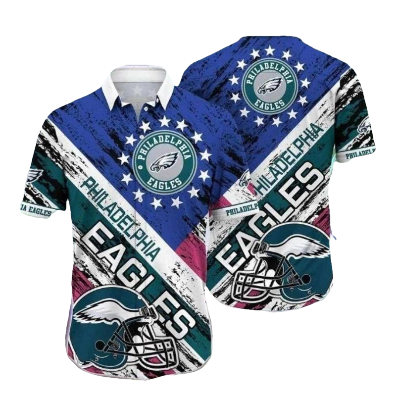 Star Spangled Fly Philadelphia Eagles Fly Hawaiian Shirt - Moonbestprint