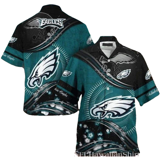 Starry Night Eagles Flight Philadelphia Hawaiian Shirt - Moonbestprint
