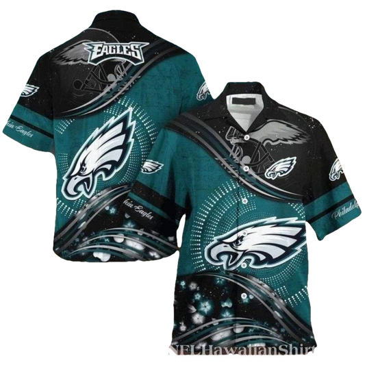 Starry Night Eagles Flight Philadelphia Hawaiian Shirt - Moonbestprint