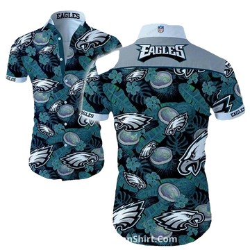 Philadelphia Eagles With Coconuts And Greenery Hawaiian Shirt - Moonbestprint