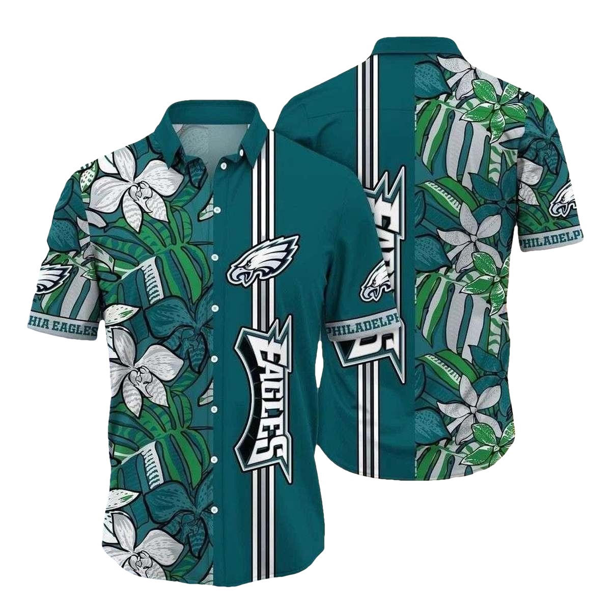 Philadelphia Eagles Tropical Pineapple Fanfare Hawaiian Shirt - Moonbestprint