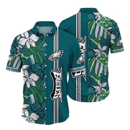 Philadelphia Eagles Tropical Pineapple Fanfare Hawaiian Shirt - Moonbestprint