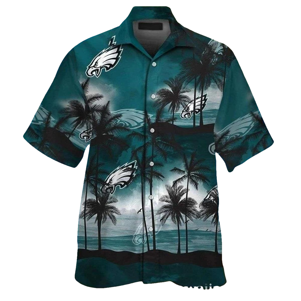 Philadelphia Eagles Serene Beach Sunset Hawaiian Shirt - Moonbestprint