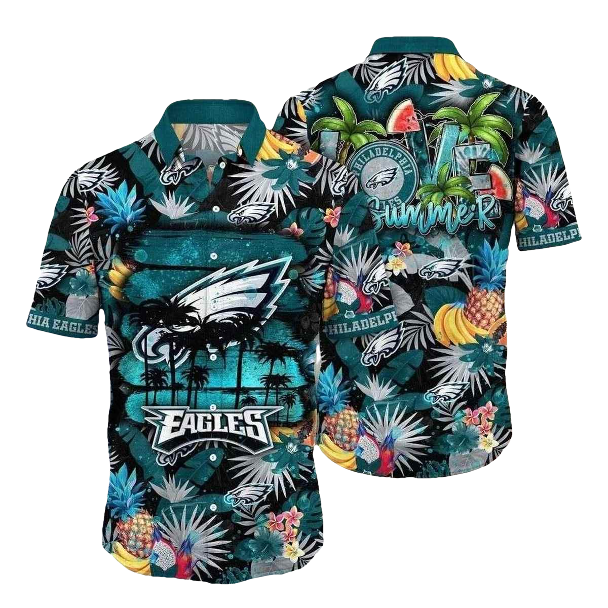Philadelphia Eagles Pineapple Groove Hawaiian Shirt - Moonbestprint