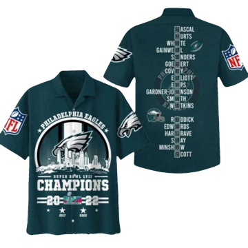 Philadelphia Eagles Name Players Hawaiian Shirt - Moonbestprint