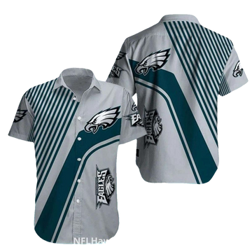 Philadelphia Eagles Modern Stripe Hawaiian Shirt - Moonbestprint