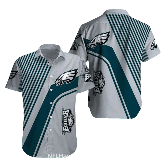 Philadelphia Eagles Modern Stripe Hawaiian Shirt - Moonbestprint