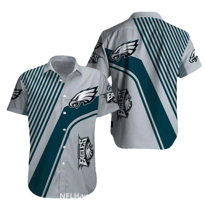 Philadelphia Eagles Modern Stripe Hawaiian Shirt - Moonbestprint