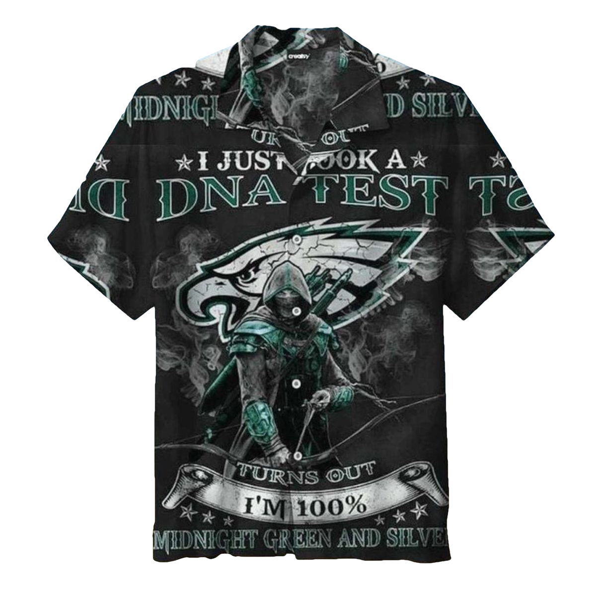 Philadelphia Eagles Midnight Green DNA Test Hawaiian Shirt - Moonbestprint