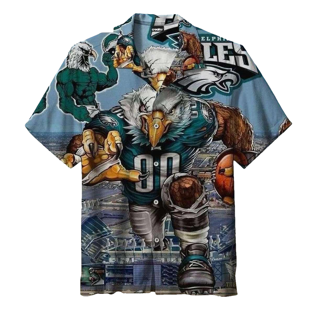 Philadelphia Eagles Majestic Mascot Beachfront Hawaiian Shirt - Moonbestprint