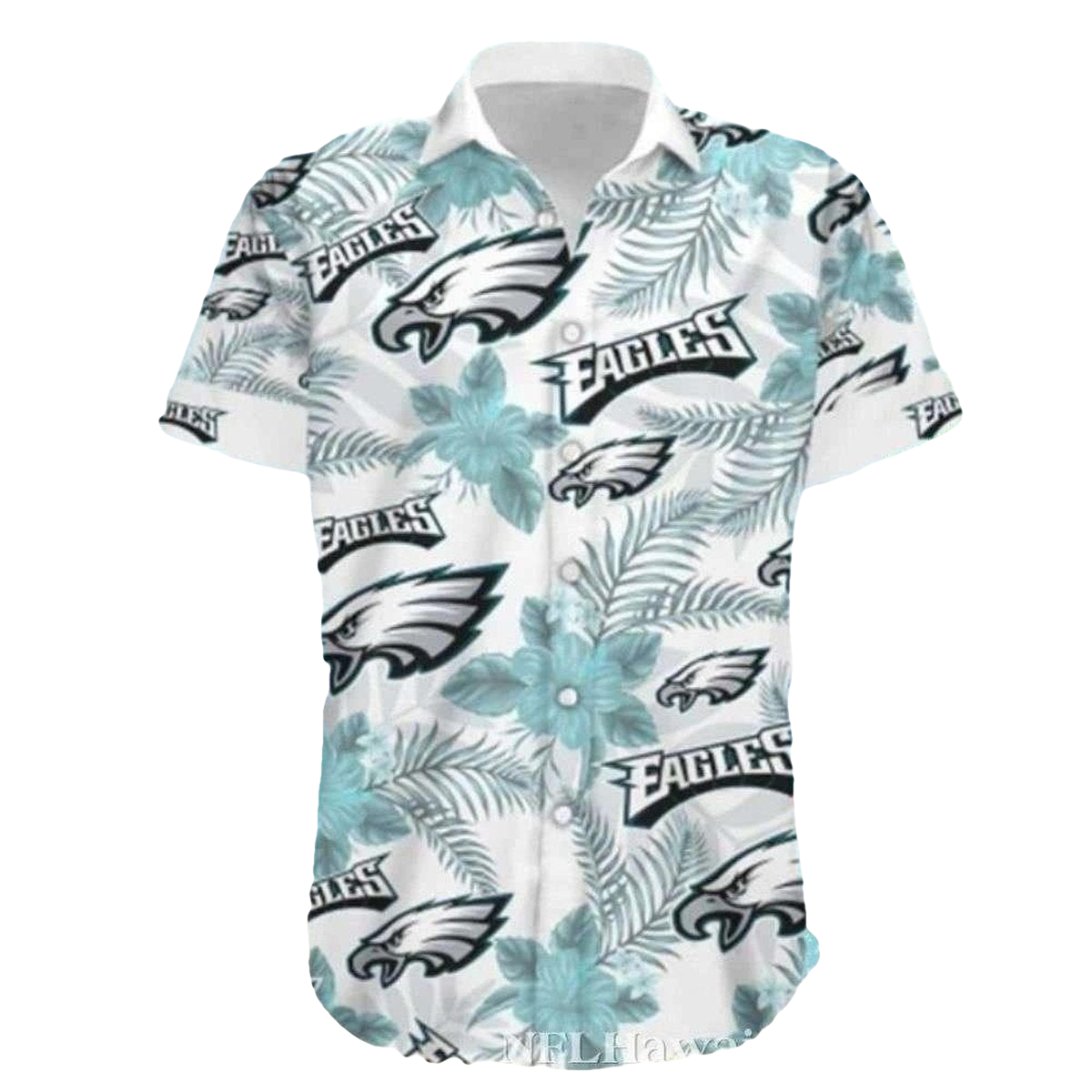 Philadelphia Eagles Island Breeze White Floral Hawaiian Shirt - Moonbestprint