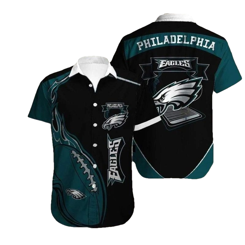 Philadelphia Eagles Game Day Contrast Panel Football Hawaiian Shirt - Moonbestprint