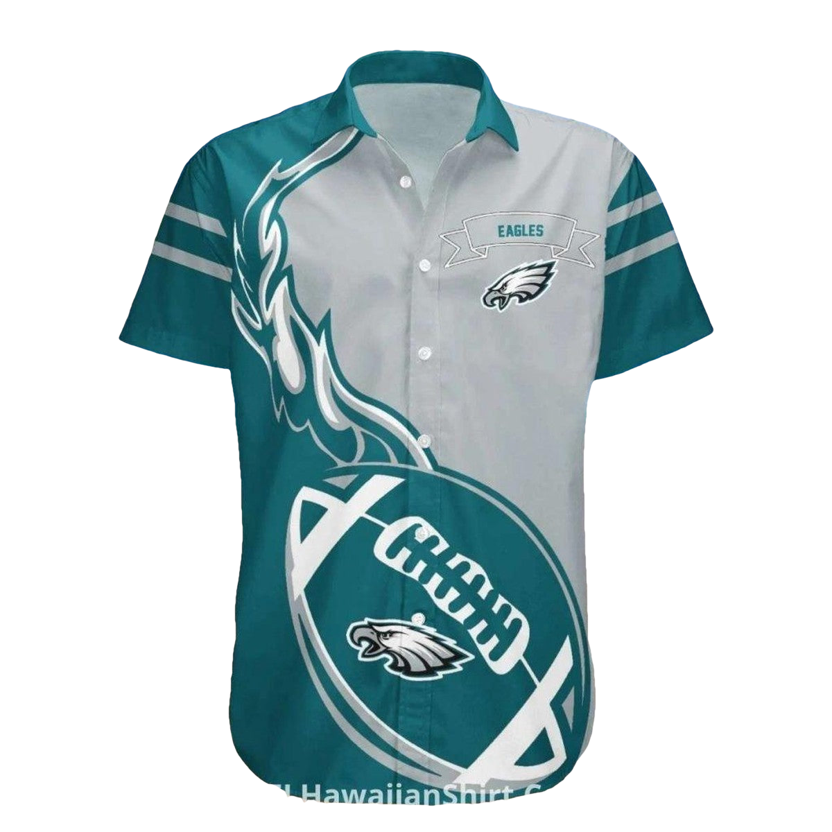 Philadelphia Eagles Football Flame Tribal Hawaiian Shirt - Moonbestprint