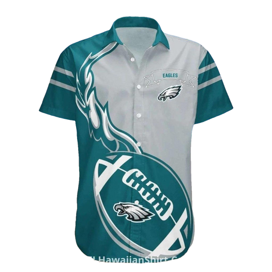 Philadelphia Eagles Football Flame Tribal Hawaiian Shirt - Moonbestprint