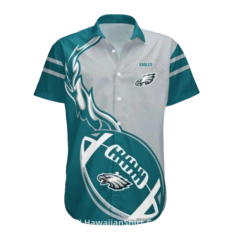 Philadelphia Eagles Football Flame Tribal Hawaiian Shirt - Moonbestprint