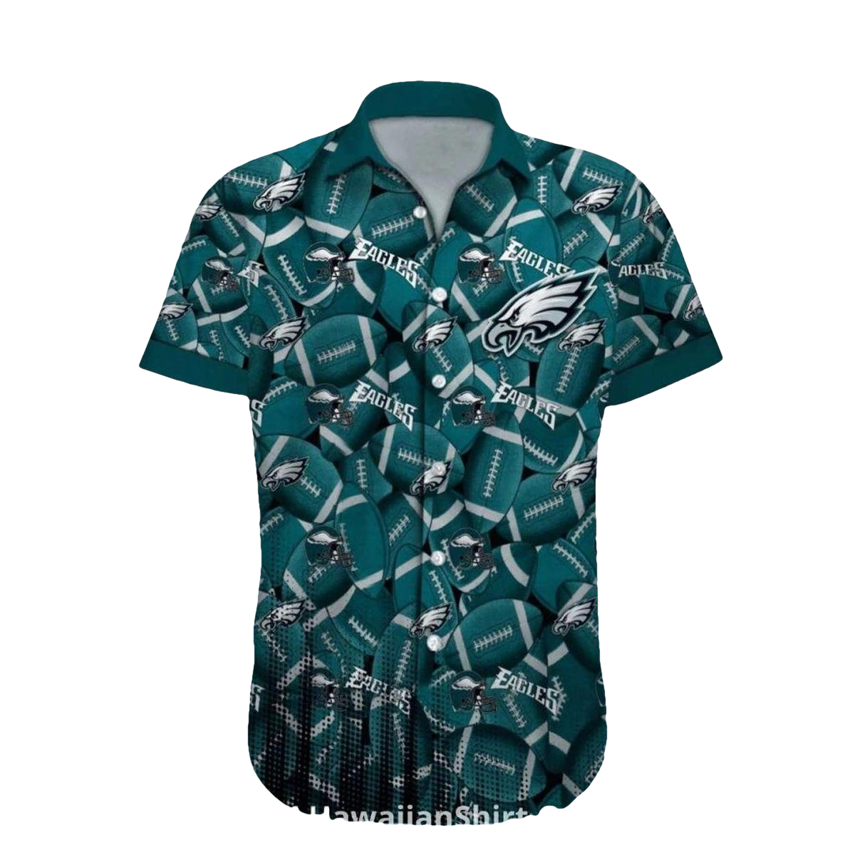 Philadelphia Eagles Football Ball Pattern Hawaiian Shirt - Moonbestprint