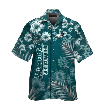 Philadelphia Eagles Floral Paradise Hawaiian Shirt - Moonbestprint
