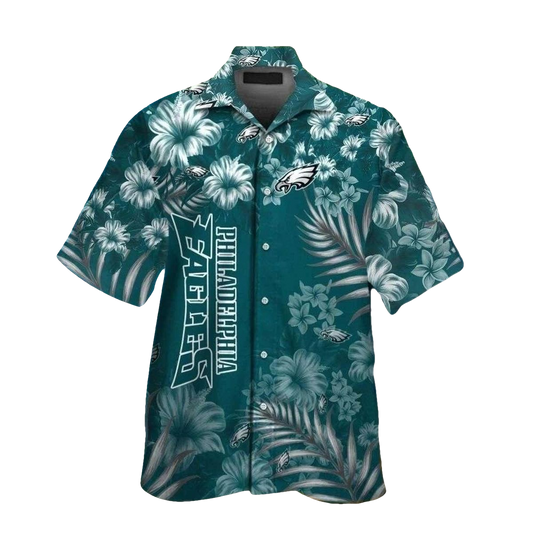 Philadelphia Eagles Floral Paradise Hawaiian Shirt - Moonbestprint