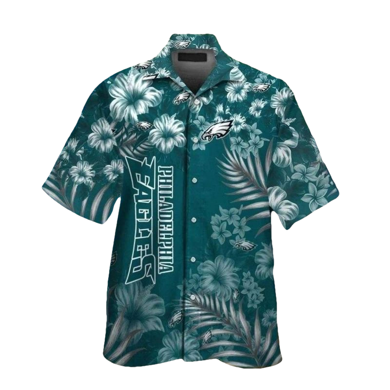 Philadelphia Eagles Floral Paradise Hawaiian Shirt - Moonbestprint